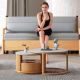Rogmars Wood/Walnut Nesting Round Coffee Table
