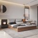 ZMJ Modern Storage Bed w/o Bedside Table