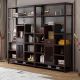 Chinese Modern Oriental Wooden Storage Bookshelf