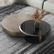 JNL Modern Stainless Steel Round Coffee Table