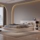 ZMJ White Platform Bed w/o Bedside Table