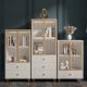 Modern Classy White Storage Cabinet Shelf