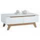 MANDO COFFEE TABLE IN OAK COLOUR LEG, WHITE COLOUR TOP