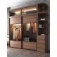 ZMJ Modern Wood Modular Glass Sliding Door Wardrobe