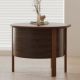 MuChao Wabi-sabi style small apartment designer solid wood coffee table modern minimalist living room home round art high-end edge table