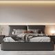 YiShi Italian Minimalist High-end Fluff Square Frosted Leather Bed