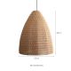 Tai An Japanese-style minimalist rattan lampshade creative personality retro rattan art restaurant chandelier tea room decorative lamps long type