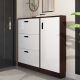 LEJU Inclined Rack Glossy White Surface Shoe Cabinet