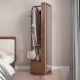 Nordic Wood Rotatable Multifunction Hanger Storage Unit with Full Length Mirror