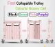 Trolley Large Foldable Shopping Trolley Cart 65L Large Grocery Shopping Cart