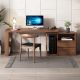 Modern Wood Study Desk with Rotatable Storage and USB Charging and Electrical Outlets