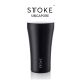 STTOKE [Luxe Black] LEAKPROOF 16 Oz Cup Reusable Shatterproof Ceramic Cup Coffee Tea