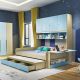 Children Bed with Storage Cabinetry Unit