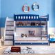 Blue Nautical Children Bunk Bed with Storage