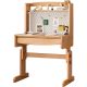 Genji Muyu Children's Desk, Minimalist Natural Wood Style, Adjustable Study Desk, Multi-functional Solid Wood Writing Desk for Students and Home Use