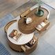Nordic Modern Coffee Table Set with Drawers