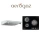 Aerogaz 60cm Gas Hob + Slim Lux Hood Package (AZ-370F+AZ6000i)