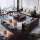 Chinese Oriental Traditional Solid Wood Sofa Set