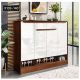 LEJU Solid Modern Wooden Large Capacity Shoe Cabinet