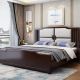 Oriental Modern Chinese Contemporary Bed w/o Drawers and Storage