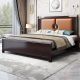 Chinese Oriental Contemporary Style Wooden Bed w/o Storage