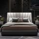Modern Italian Genuine Leather Storage Bed