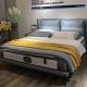 Ins Upholstered Bed with Detachable Cushion
