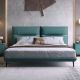 Nordic Leathaire Green Platform Bed
