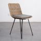 Tai An Modern simple household rattan dining chair balcony wrought iron rattan chair retro rattan leisure back chair (This one doesn't included cushion)