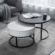 Black White Round Coffee Table Set