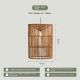 Tai An Southeast Asian rattan chandelier homestay style retro restaurant decorative lamps light luxury modern minimalist lampshade D44*H60cm
