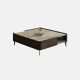 Muchao Italian minimalist coffee table TV cabinet combination square solid wood natural marble living room home high-end designer models