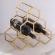 Metallic Hexagonal Wine Rack