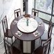 Modern Neo-Chinese Classic Sintered Stone Round Dining Table with Lazy Susan