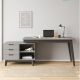 Minimalist Study Desk with Swivel Storage