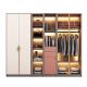 Nordic Modern Classic White Glass Wardrobe with LED Sensor Lights