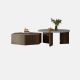 MuChao Solid wood size coffee table combination minimalist small apartment living room household net red high-end round edge table set