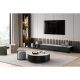 MGL Minimalist Grey Living Room Set TV Console/Coffee Table