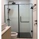 SHENG XIN GLASS Standard BTO Shower Screen (Swing)  (Black Matte & Chrome Polish)