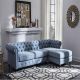 European-Inspired Modern Classic Chesterfield Sectional Sofa
