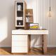 Nordic Modern Study Desk with Storage Shelf and Retractable Table Top