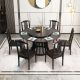 Classic Neo-Chinese Round Dining Table with Lazy Susan