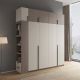 Mu Yue Oak Wardrobe with Side Cabinet