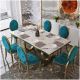 Italian Luxury Living Modern Contemporary Faux Marble Dining Table