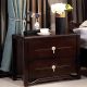 Chinese Modern Oriental Bedside Table with Drawers