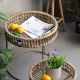 Tai An Rattan coffee table living room small apartment shelf B&B style round retro side Zen corner table