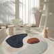 Nordic Modern Contemporary Patterned Round Carpet Rug