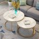 Modern Classic Contemporary Nordic Faux Marble Coffee Table Set