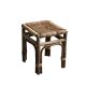 Tai An Nordic natural rattan bench ins entrance door solid wood shoe changing stool creative retro bedroom rattan bed end stool 37*37*H45cm