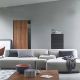 Nordic Modern Minimalist Concept Grey Fabric Sofa